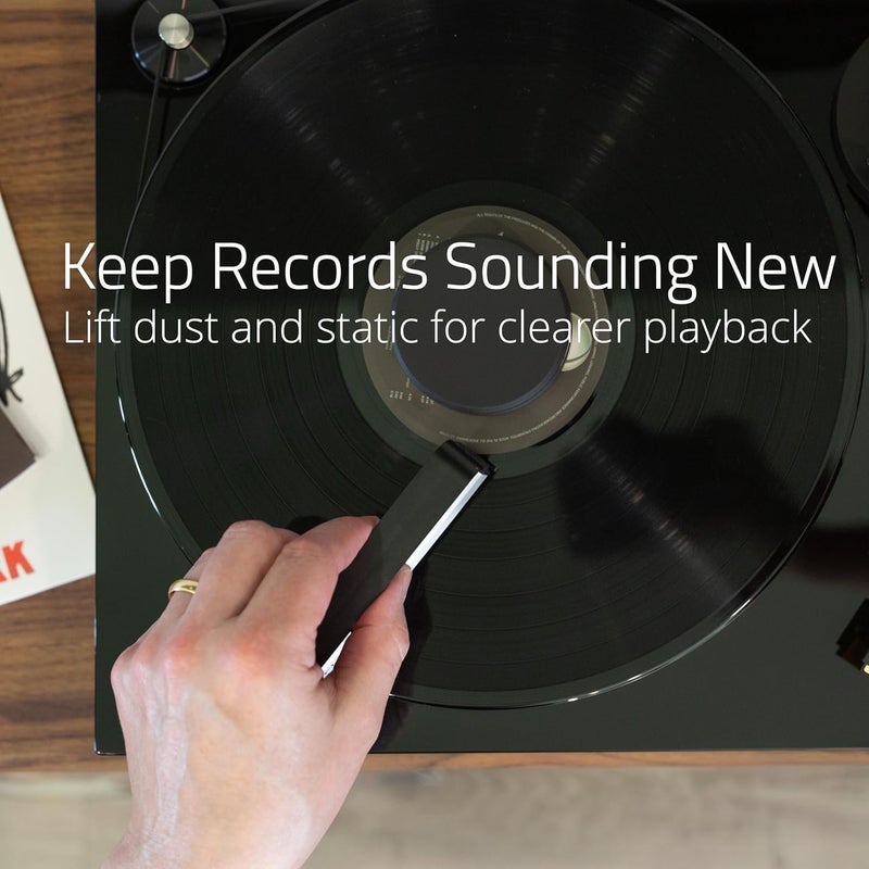 Fluance Anti-Static Carbon Fiber Record Cleaning Brush - Safely Removes Dust & Static from Vinyl Records to Preserve Sound Quality and Reduce Pops, Crackles, Surface Noise (VB50) - Image 2